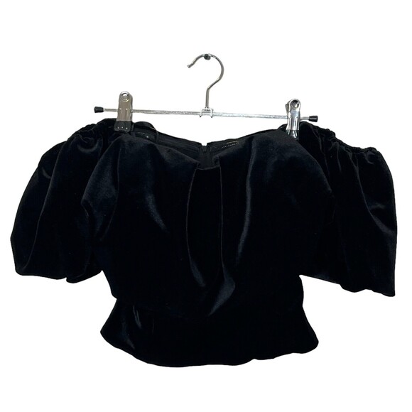Anthropologie NWT Hutch Velvet Corset Top Women’s Size 0P Off Shoulder Black - Picture 6 of 11